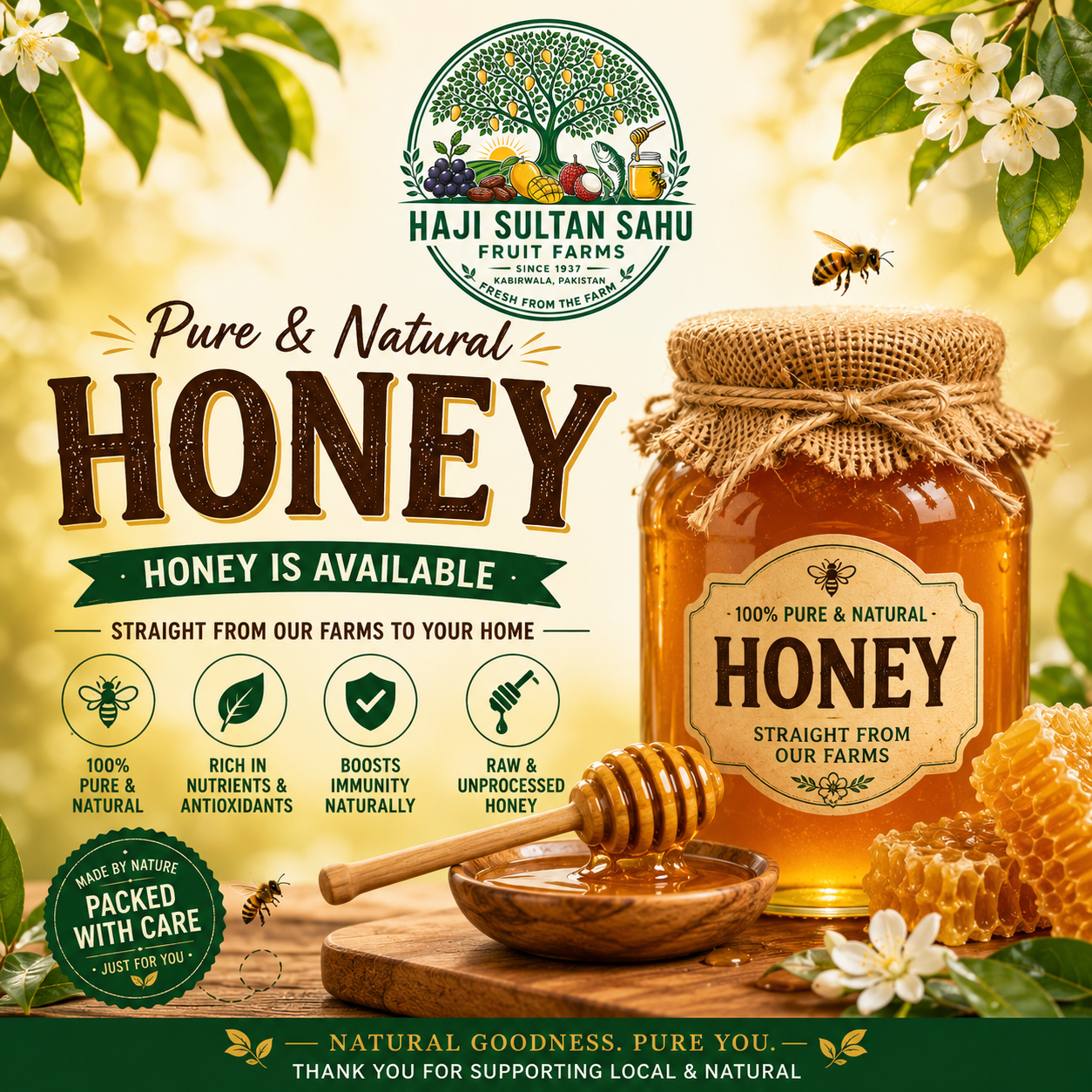 Pure Natural Honey – Farm Fresh &amp; Raw